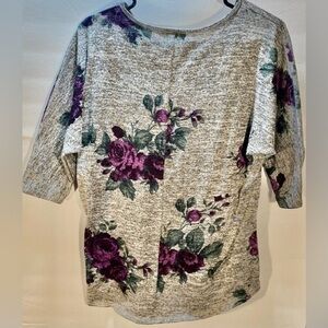 BOBBIE BROOKS WOMENS FLOWERY PRINT SHIRT SIZE SMALL